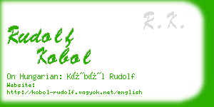 rudolf kobol business card